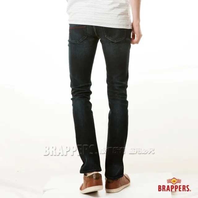 【BRAPPERS】男款 彈性窄版直筒褲(藍)