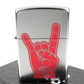 【Zippo】美系~Foo Fighters-幽浮一族樂團-Rock手勢圖案設計打火機