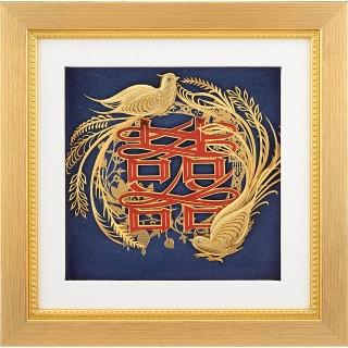 【開運陶源】純金 金箔畫- 鳳凰於飛/比翼雙飛(真愛系列 結婚禮品)