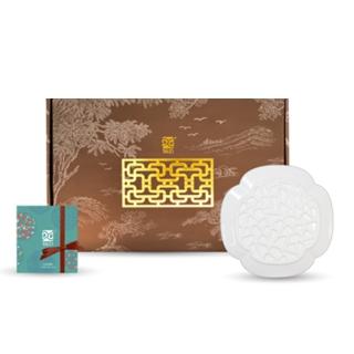 【TALES 神話言】花窗舞影-冰玉丁香．盤(文創 禮品 禮物 收藏 骨瓷)