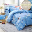 【IN HOUSE】防蚊防蹣精梳棉兩用被床包組-Unicorn paradise-藍(加大)