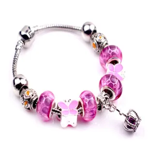 【馥瑰馨盛】王妃皇冠串珠潘朵Pando琉璃手環(含開光加持)