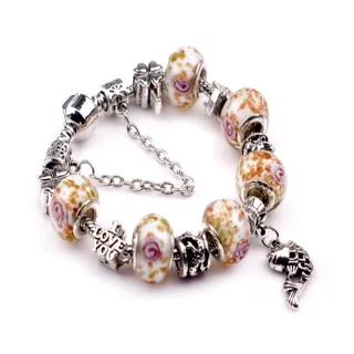 【馥瑰馨盛】珍愛有餘串珠潘朵Pando琉璃手環(含開光加持)