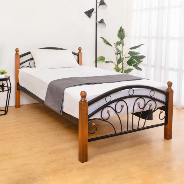 【BODEN】日式簡約3.5尺單人鐵床床架(不含床墊)