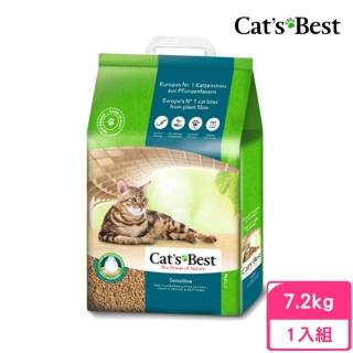【CAT’S BEST 凱優】強效除臭凝結木屑砂（黑標凝結型）20L/7.2kg(貓砂、木屑砂)