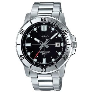 【CASIO 卡西歐】指標男錶 不鏽鋼日期顯示 防水50米(MTP-VD01D-1E)