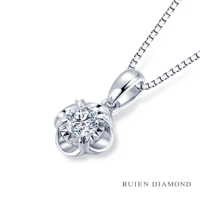 【RUIEN DIAMOND 瑞恩鑽石】輕珠寶系列 10分鑽石(14K白金 鑽石項鍊)
