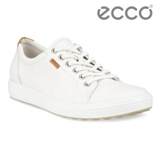 【ecco】SOFT 7 LADIES 經典輕巧休閒鞋(白 43000301007)