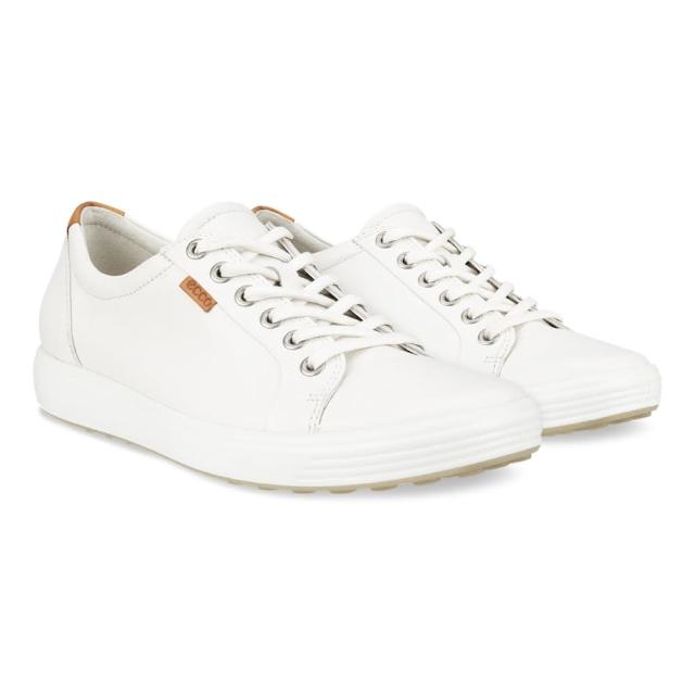【ecco】SOFT 7 LADIES 經典輕巧休閒鞋(白 43000301007)