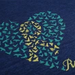 【ROBERTA 諾貝達】ROBERTA諾貝達 台灣製  吸濕排汗 心型塗鴉印花 短袖休閒棉衫(深藍)