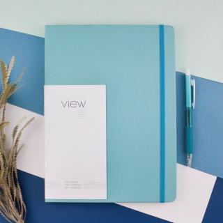 【綠的事務用品】眼色View-25K精裝橫線筆記本-藍