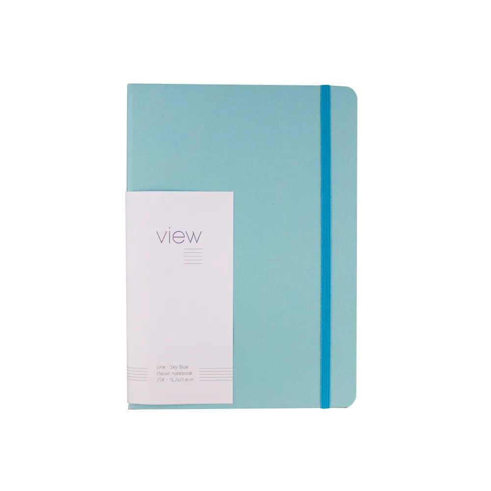 【綠的事務用品】眼色View-25K精裝橫線筆記本-藍