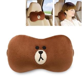 【LINE FRIENDS】FACE 座椅頸靠枕/午安枕-熊大BROWN(臺灣製)