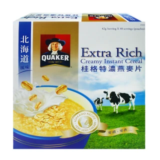 【美式賣場】QUAKER 桂格 北海道風味特濃燕麥片(42g*48包/盒)