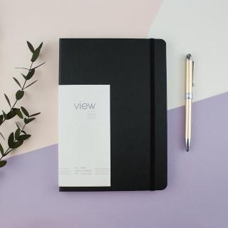 【綠的事務用品】眼色View-25K精裝橫線筆記本-黑