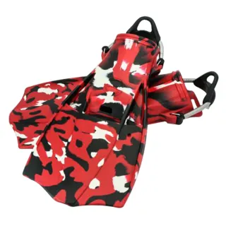 【AQUATEC】FN-400 MCS 負浮力迷彩噴射蛙王 迷彩紅色(潛水蛙蛙 負浮力蛙鞋)