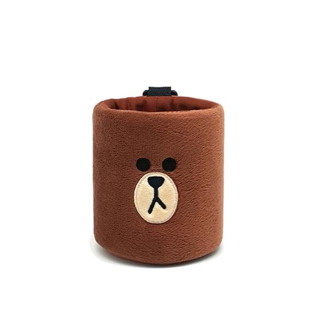 【LINE FRIENDS】FACE 冷氣孔.椅背兩用掛袋-熊大BROWN(台灣製)