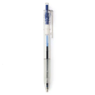 【MUJI 無印良品】透明管原子筆/0.7mm/藍