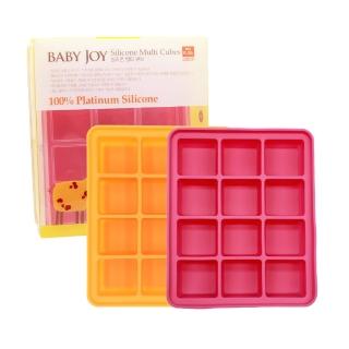 【韓國BABY JOY】鉑金矽膠副食品製冰盒 12格(副食品分裝盒 儲存盒 冰磚 製冰盒)