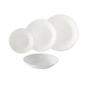 【CORELLE 康寧餐具】純白4件式餐盤組(427)