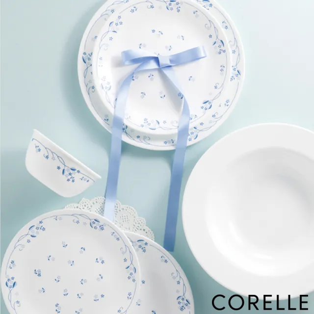 【CORELLE 康寧餐具】古典藍5件式餐盤組(502)