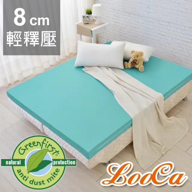 【LooCa】防蚊+防蹣+超透氣8cm記憶床墊(雙人5尺)