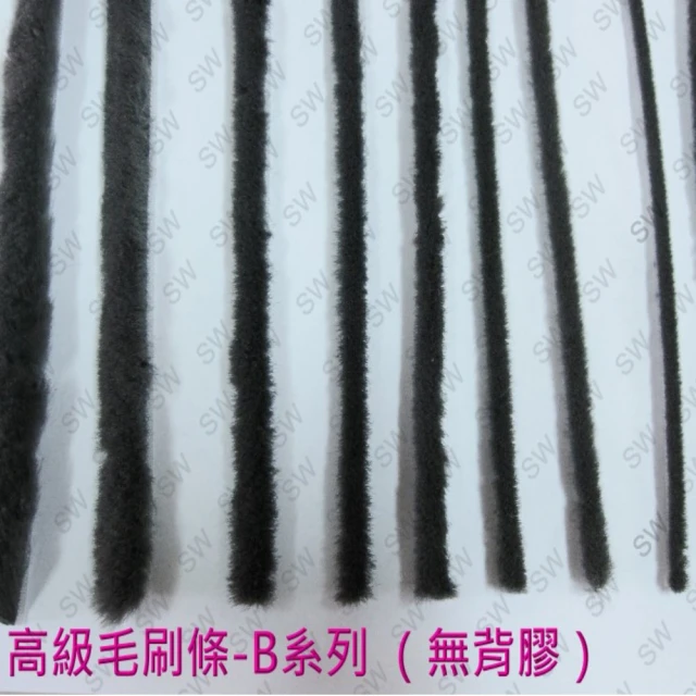 高級毛刷條 B2 底座寬4.8 mm 毛長7 mm（無背膠-3米售）毛刷條(防撞條 門邊條 氣密條 門縫條 隔音條)