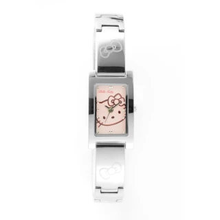 【HELLO KITTY】凱蒂貓秀氣質感流行手錶(銀/粉紅 LK679LWPI)