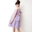 【Gennies 奇妮】後背縷空背心洋裝(藍/紫G2301)