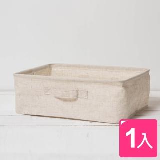 【真心良品】森活棉麻收納盒 中(1入)