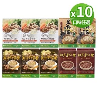 【聯華食品 KGCHECK】KG高纖燕麥餐任選10盒組(野菜淨化/黑野菜活力/薑汁野菜/紅豆薏仁)