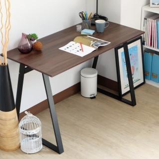【EASY HOME】防潑水/耐磨加寬電腦工作桌-胡桃色(書桌 電腦桌 工作桌 工業風 簡約 北歐 大桌面)