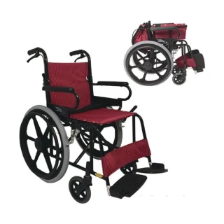【海夫健康生活館】輪昇 特製推車 未滅菌 輪昇 超輕量 通用型 輪椅(SC-9520B-AB)