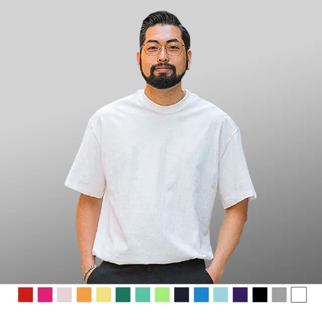【男人幫】圓領領子加厚 純棉素色T恤(T0001)