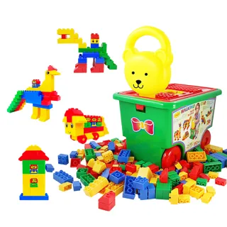 【Playful Toys 頑玩具】台灣製造-益智積木桶180PCS(創意拼裝 STEAM玩具 親子互動教育 兒童禮物)