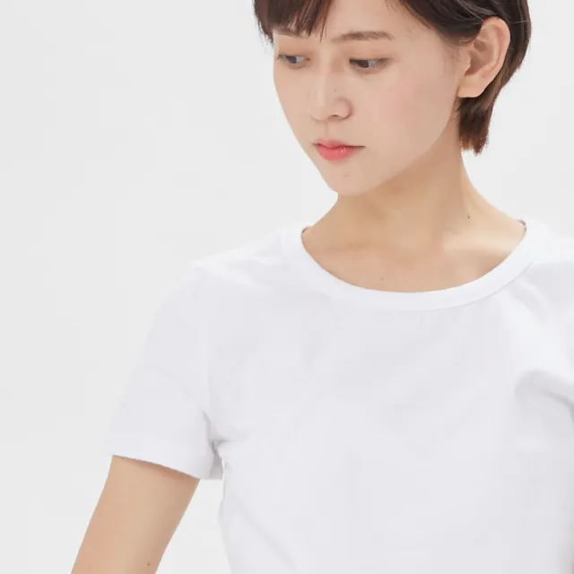 【so that’s me 好我】素面圓領短袖蜜桃棉女Tee(純白)