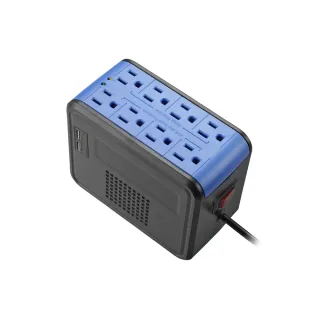 【IDEAL 愛迪歐】PSCU-1000 *靚酷藍* 含USB充電埠 1000VA 穩壓器(穩壓器AVR)