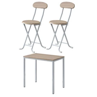 【C&B】古木調北歐風萬用桌椅組(一桌+二椅)