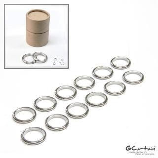 【GCurtain】金屬靜音窗簾環 S鉤 掛勾 #RSG001K 20入/組(消音環、吊環、內圈Φ30mm)