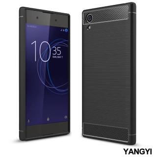 【YANG YI 揚邑】Sony Xperia XA1 plus 5.5吋 碳纖維拉絲紋軟殼散熱防震抗摔手機殼