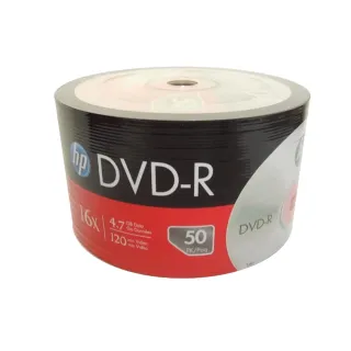 【HP 惠普】HP LOGO DVD-R 16X 4.7GB 空白光碟片(50片)
