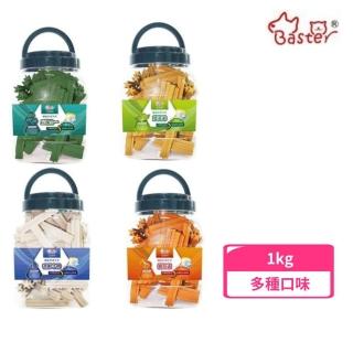 【Baster 巴絲特】機能潔牙骨 1kg/罐《三藻合一｜葉黃素｜香醇牛奶｜蝦紅素》