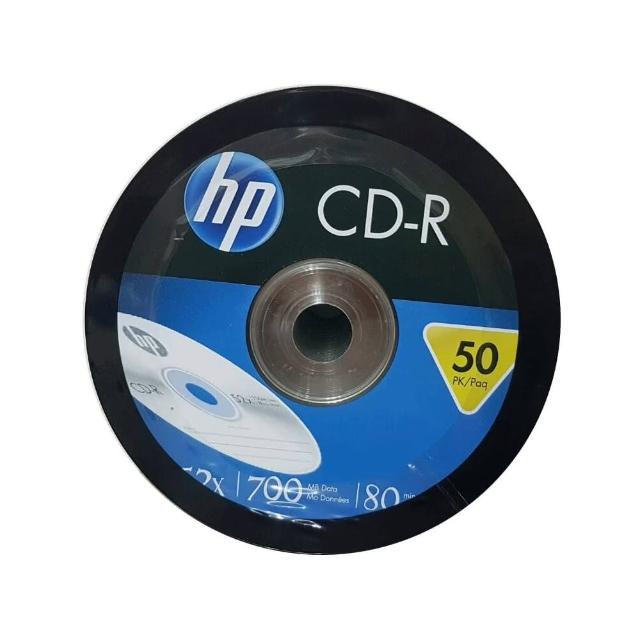【HP 惠普】HP LOGO CD-R 52X 700MB 空白光碟片(50片)