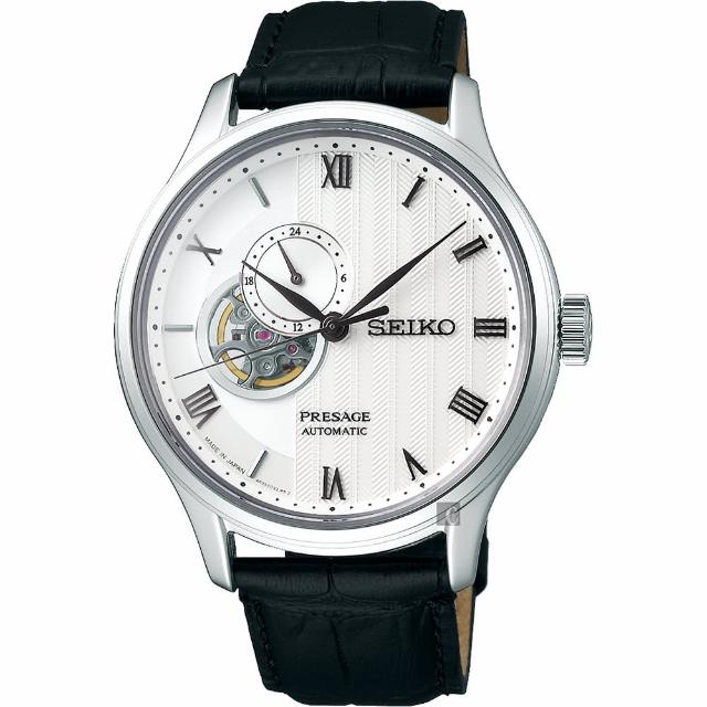 【SEIKO 精工】Presage 開芯羅馬小鏤空機械錶-41.8mm 開學禮 送禮 推薦(4R39-00W0P  SSA379J1)
