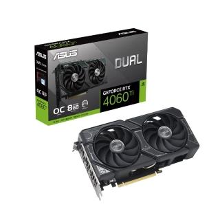 【ASUS 華碩】DUAL-RTX4060TI-O8G 顯示卡(建議650瓦以上/22.72公分/雙風扇版)