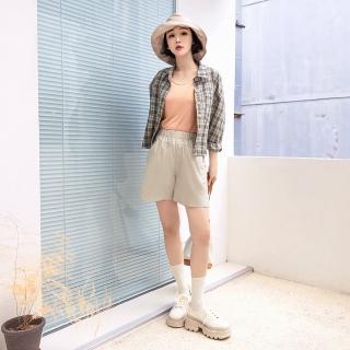 【OB 嚴選】涼感腰鬆緊A字彈力修身短褲 《BA6666》