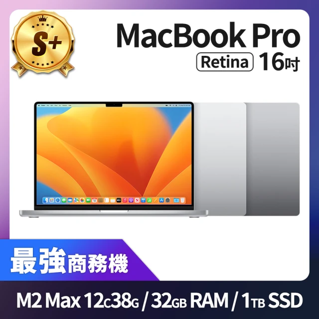 AppleApple A+ 級福利品 MacBook Pro 16吋 M2 Max 12 CPU 38 GPU 32GB 記憶體 1TB SSD(2023)