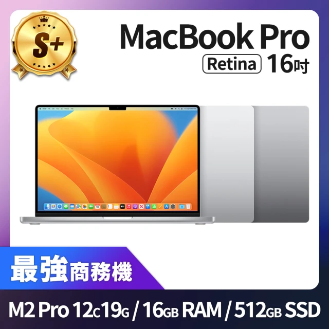 AppleApple A+ 級福利品 MacBook Pro 16吋 M2 Pro 12 CPU 19 GPU 16GB 記憶體 512GB SSD(2023)