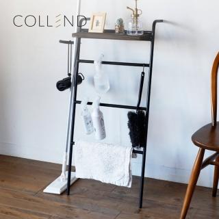 【日本COLLEND】IRON 實木鋼製靠牆置物架(靠牆收納架/掃具架/置物架)