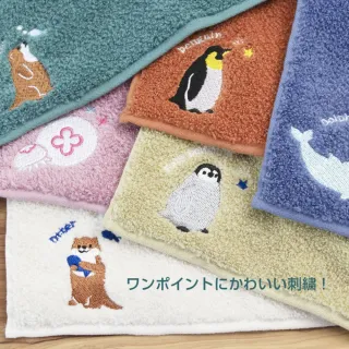 【日本 ZOOTTO 今治製造】100%有機棉動物刺繡款強吸水小方巾毛巾(TM2307-175)